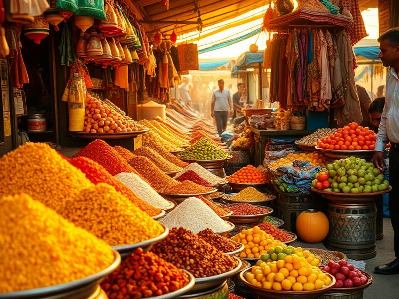 Popular Indian street food snacks served at roadside stall
