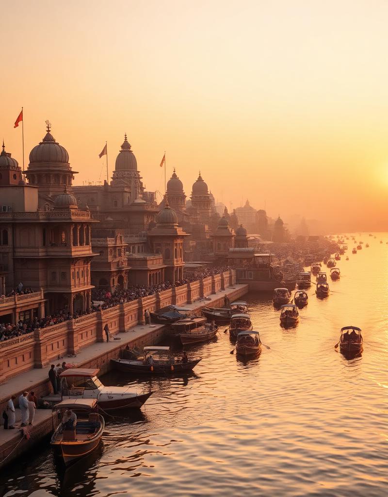 Varanasi travel guide highlighting Ganga ghats and evening aarti ceremonies